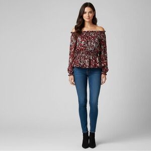 Diane von Furstenberg Floral Silk Blouse – Size 12